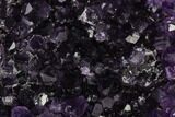 Tall, Dark Purple Amethyst Cluster On Wood Base - Uruguay #113886-1